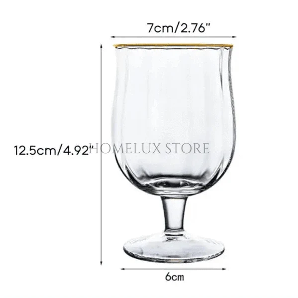 NUPTIO Low Stem Crystal Cocktail Glass